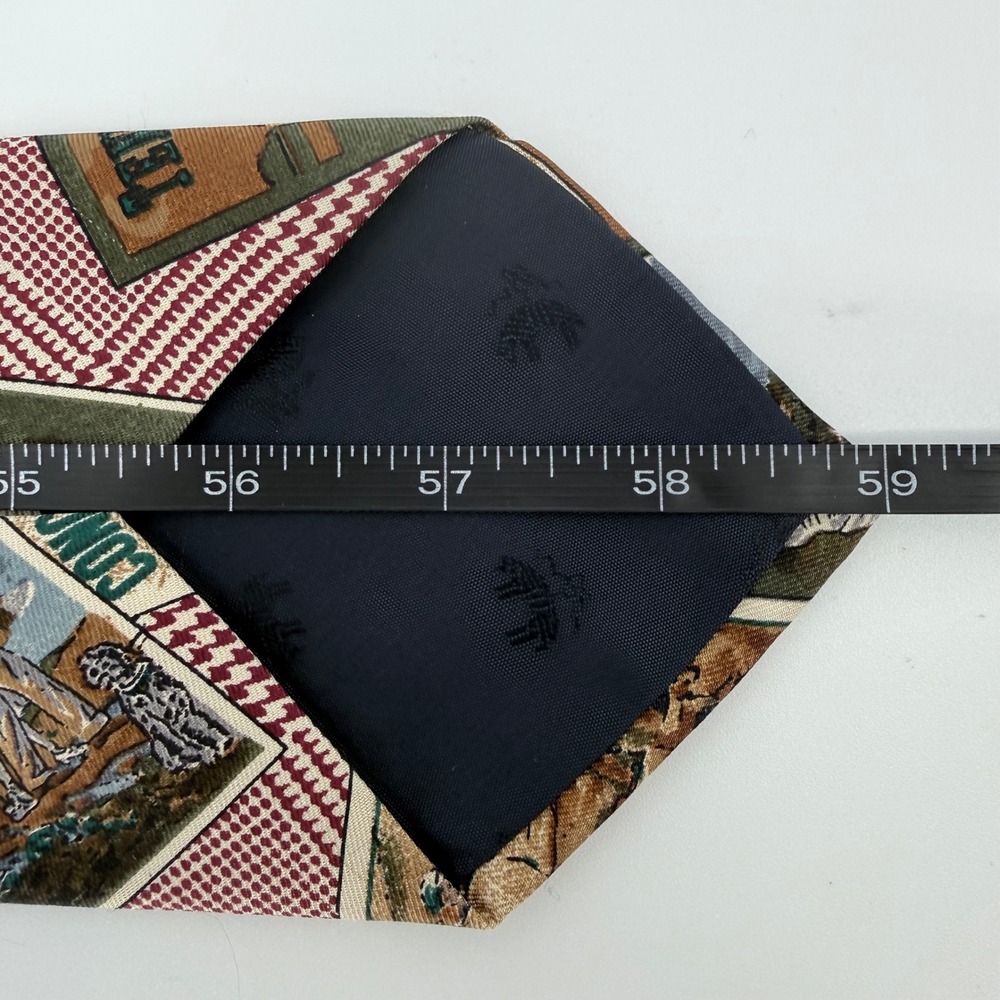 Vintage‎ Brooks Brothers Makers Silk Tie Sports Tennis Cricket Derby 59x3.75 - Picture 6 of 7